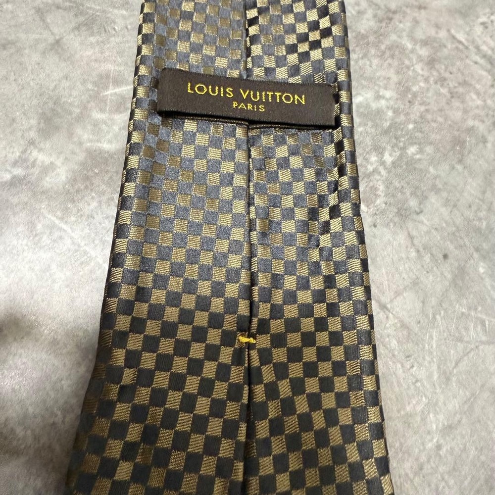 LOUIS VUITTON tie Monogram Damier Thick