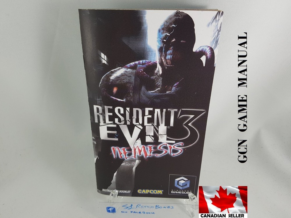MANUAL GCN - RESIDENT EVIL 3 NEMESIS -Gamecube 'Replacement' Instruction Booklet