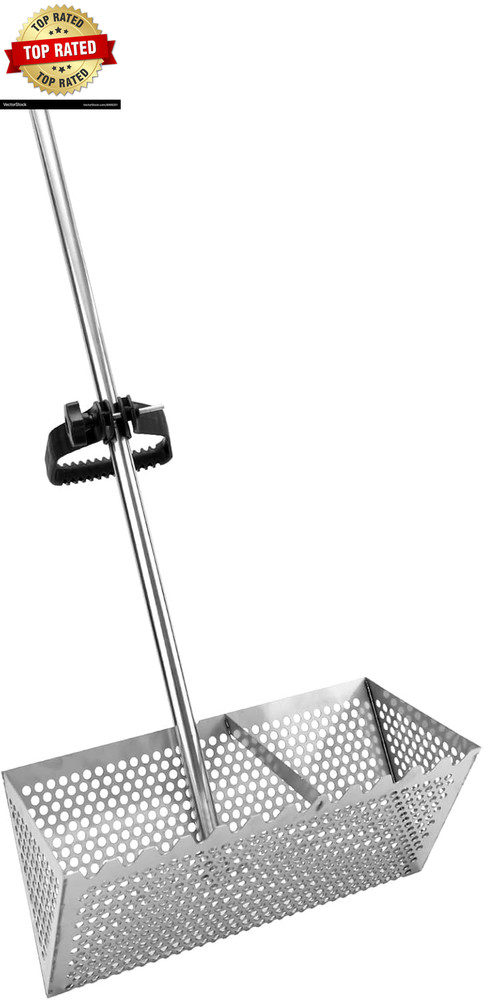 Sand Flea Rake, Durable Rake for Beach Easy to Install Sharp Teeth Wide Basket B