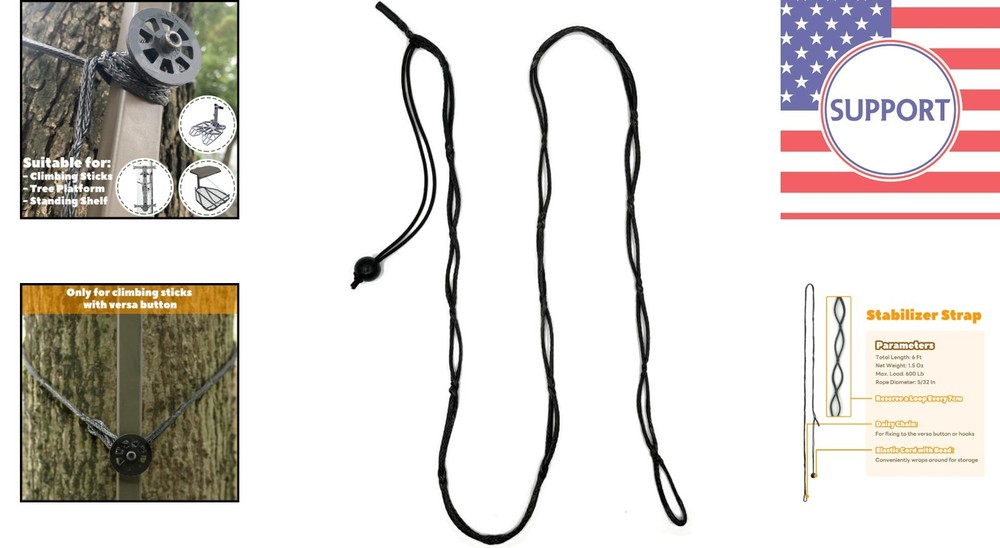 Versa Button Compatible Aider - Durable 6ft Rope Ladder for Safe Tree Access
