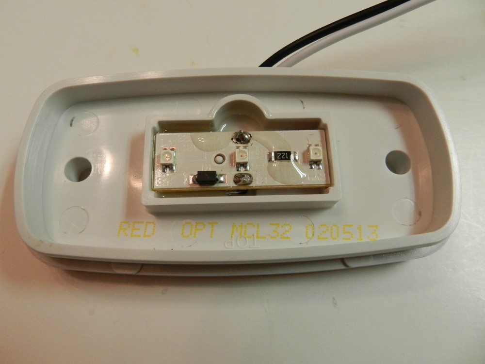 RED Camper Trailer RV Light 3 LED 2 x 4 surface mount Clearance marker