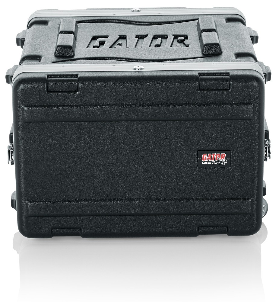 Gator Lightweight Rolling 6U Rack Case: Tow Handle, Wheels, 19.25" Depth