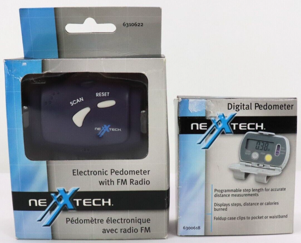 2 Nexxtech Electronic Pedometer 6310622 & 6300618