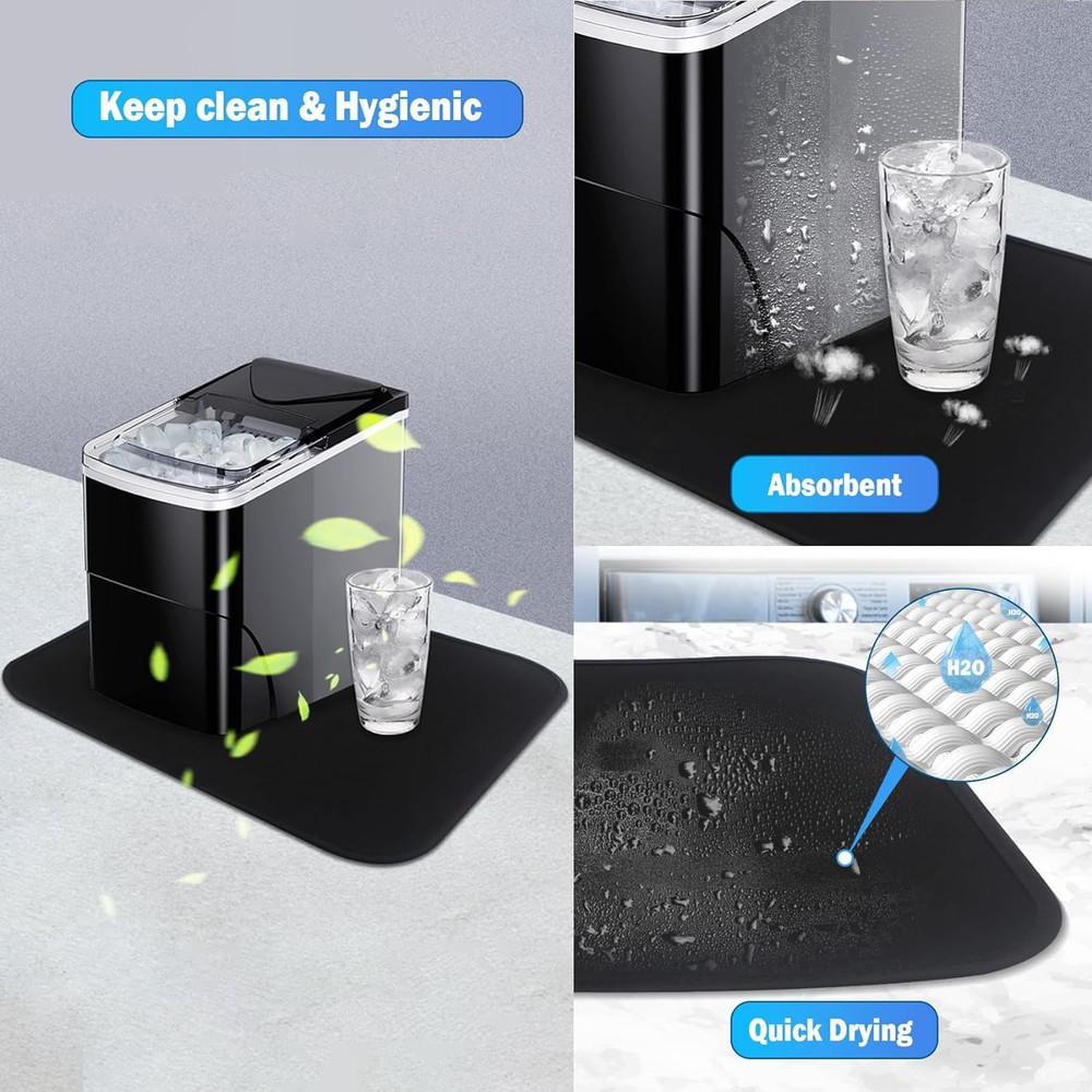 Mat for Ice Makers Countertop Mat for under Ice Maker Absorbent Dish Drying M...