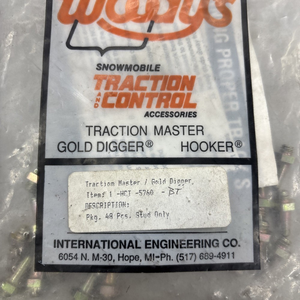 NOS WOODY'S SNOWMOBILE TRACK STUDS 48PC STUD ONLY