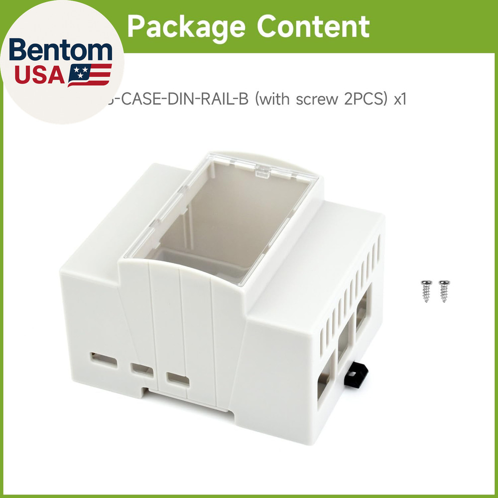 DIN Rail ABS Case for Raspberry Pi 5, Large Inner Space, Injection Moduling