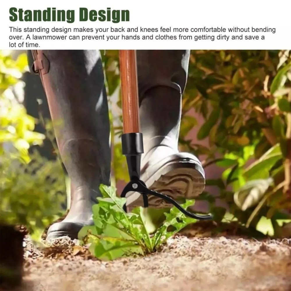 Stand Up Weed Tool Handle Claw Garden Outdoor Root Remover Killer Weeder Puller