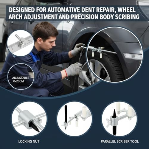 Car Wheel Eyebrow Parallel Scriber, 0-20cm Adjustable Wheel Arch Parallel