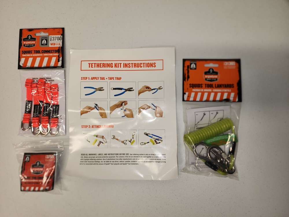 Ergodyne Tether Kit- Squids 3180 Tool Tethering Kit - 2lbs