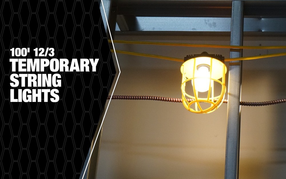 12/3 100' SJTW PLASTIC CAGE STRING LIGHT