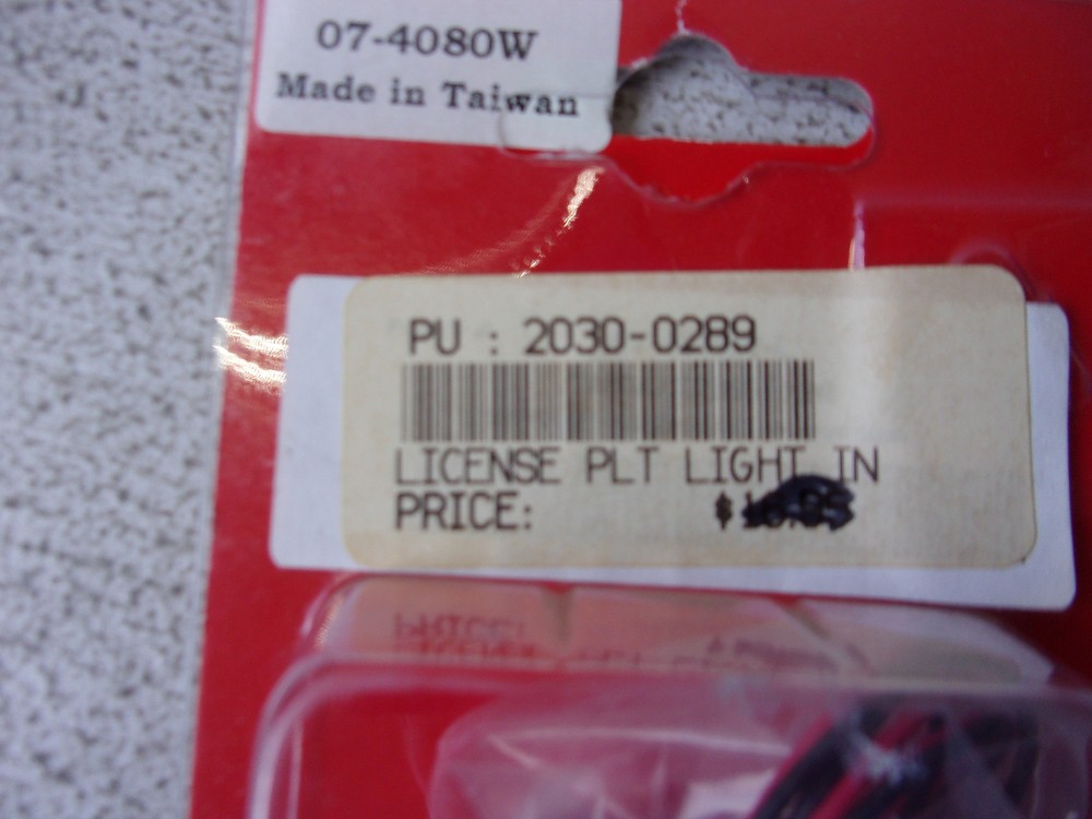 Targa License PLATE Light 2030-0289