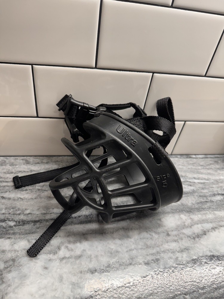 Baskerville Muzzle Ultra Size 5 Black Rubber Heavy Duty Dog Friendly