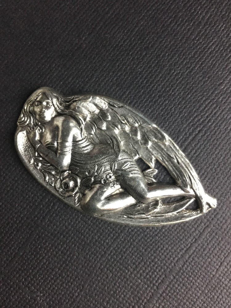 12824 Sleeping Angel Jewelry Finding Matte Silver Oxidized