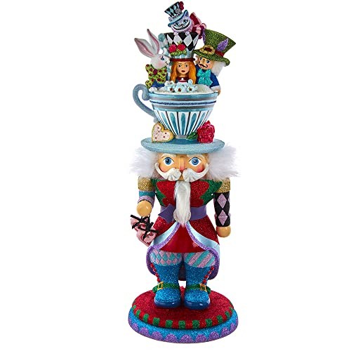 Hollywood Nutcrackers Alice Teacup Hat Nutcracker 18in Multi-Color