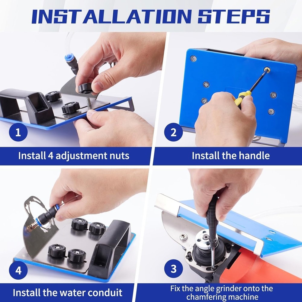 45 Degree Tile chamfering Tool Angle Grinder Stand for 45° Tile Cutting 100-T...