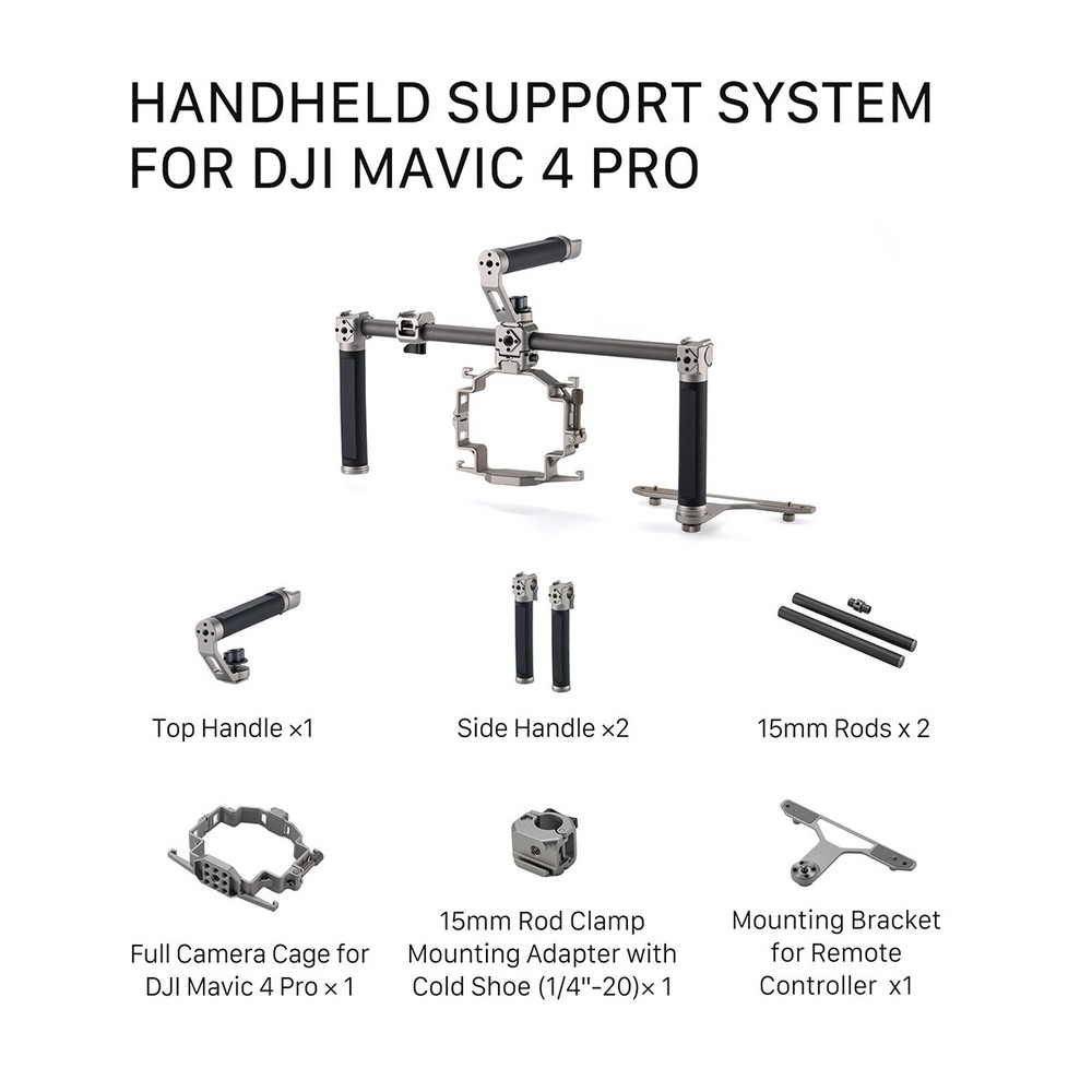 Tilta Handheld Support System for DJI Mavic 4 Pro Drone, Titanium White