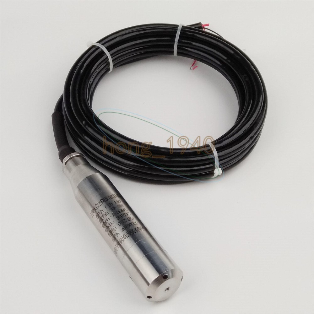 4-20MA Water Level Transmitter Liquid Level Transducer Sensor 1.0m Range