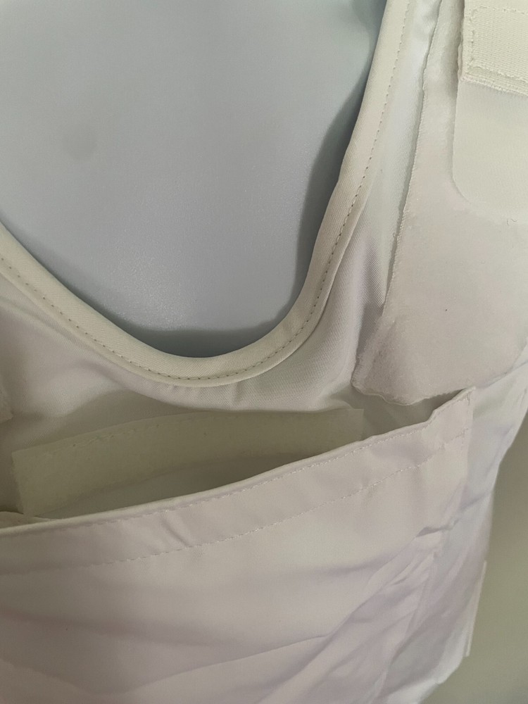SECOND CHANCE Concealable Armor Plate Carrier Apex2 Polymicro White S Tail