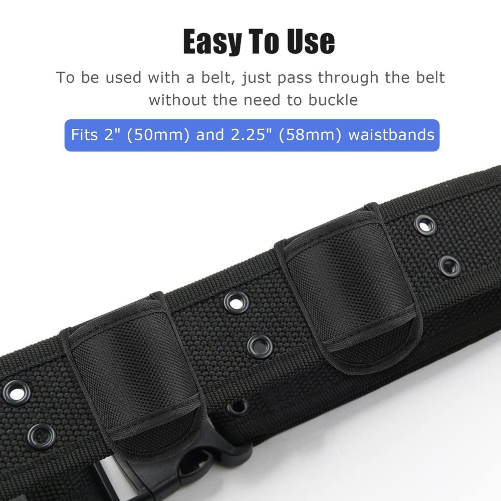 Flashlight Holster for Duty Belt, Open Top D Cell Compact Light Holder Case, ...