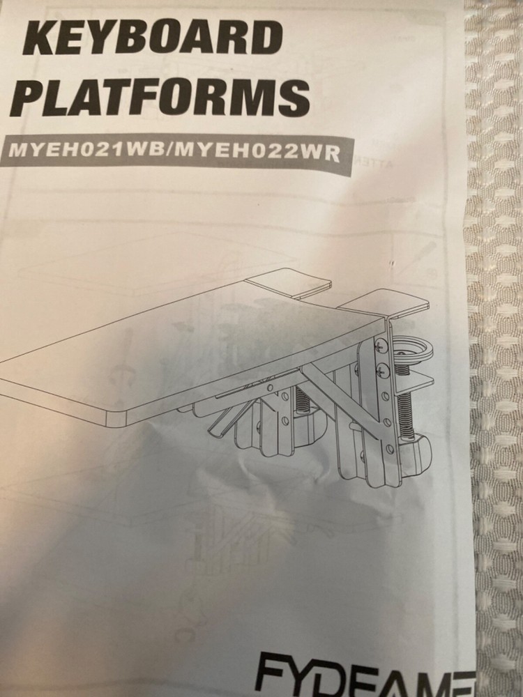 keyboard tray clamp on