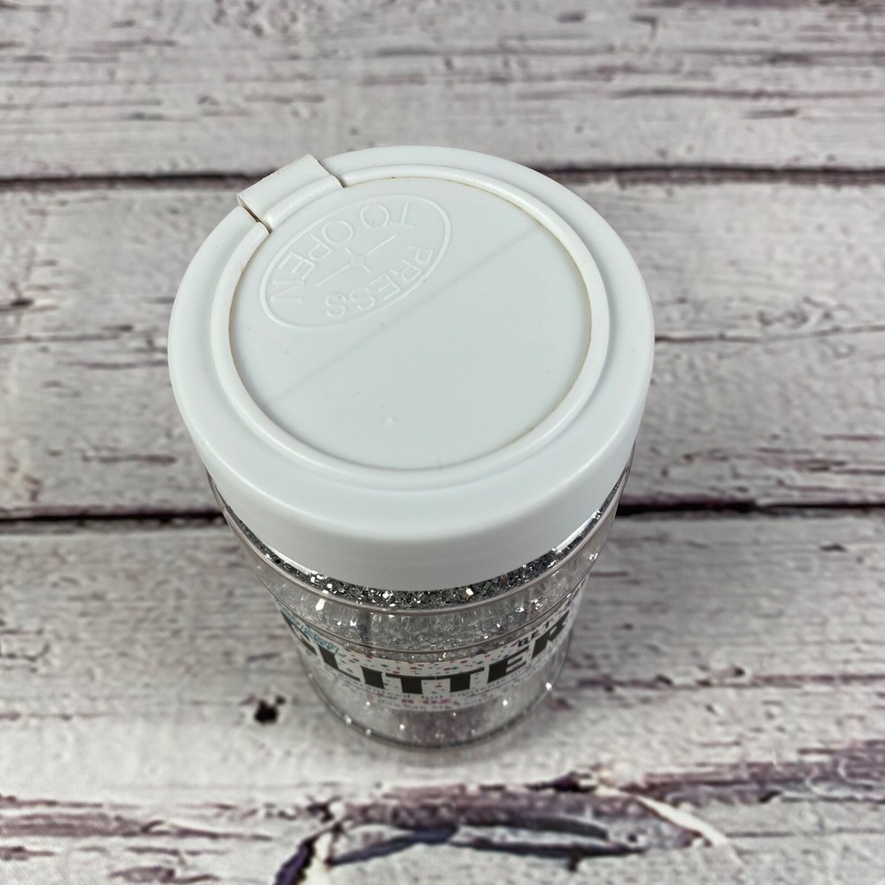 Pro Art Glitter Silver 8 oz Container with Shaker Lid