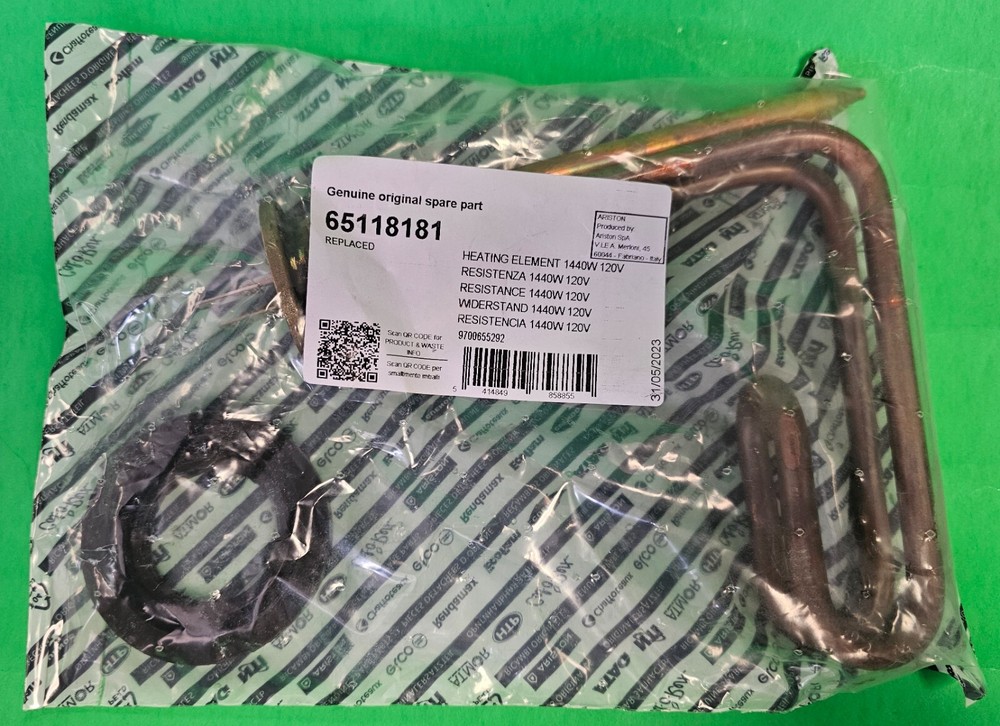 Ariston Andris RS Heating Element (2.5 Gal only) - Replacement Part #65118181