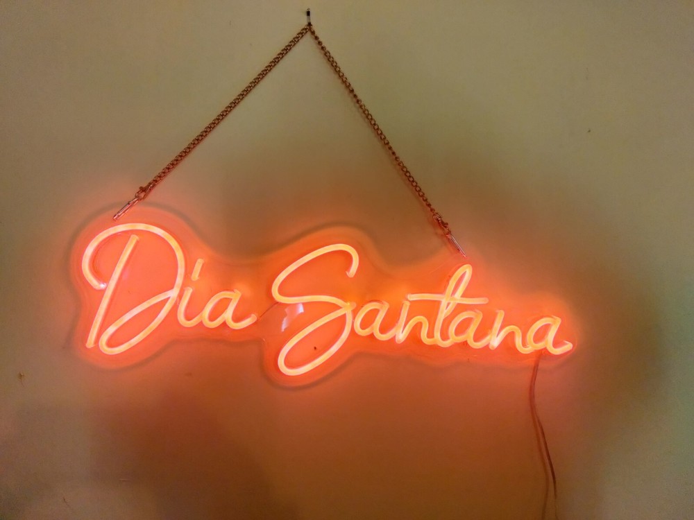Dia Santana Lighted Sign