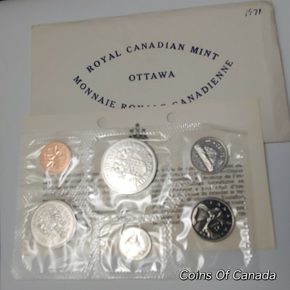 1971 Canada Prooflike 6 Coin Original Set Multiple Sets Available #coinsofcanada