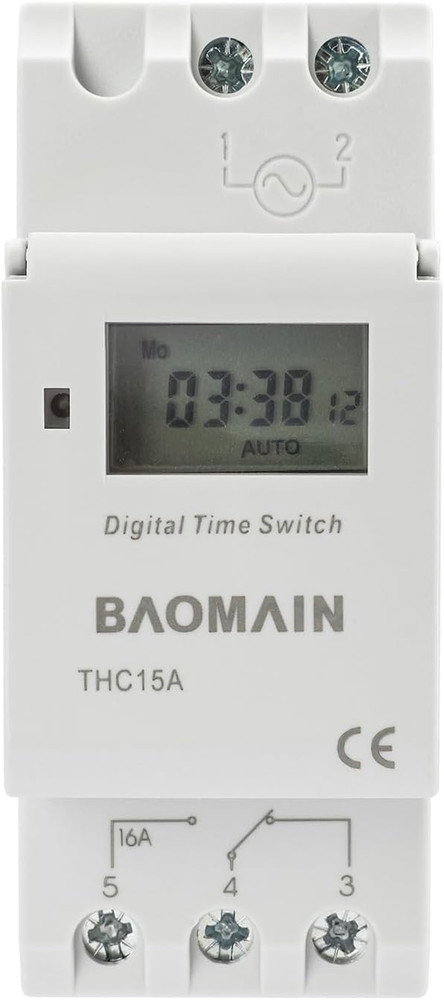 THC15A DC/AC 24V Digital LCD Power Programmable Timer Time Switch Relay 16A Amp