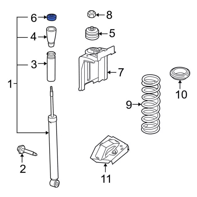 Genuine Ford Lower Bushing 7S4Z-18A161-A