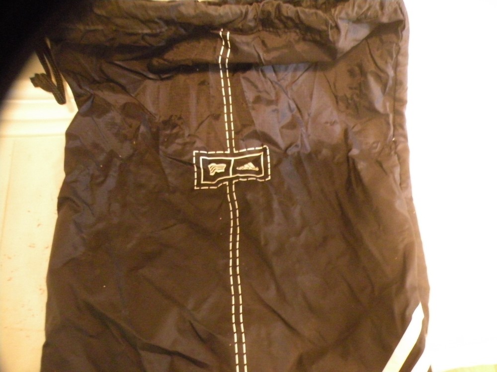 ADIDAS GOLF SHOE BAG, BLACK, DRAW STRING CLOSE