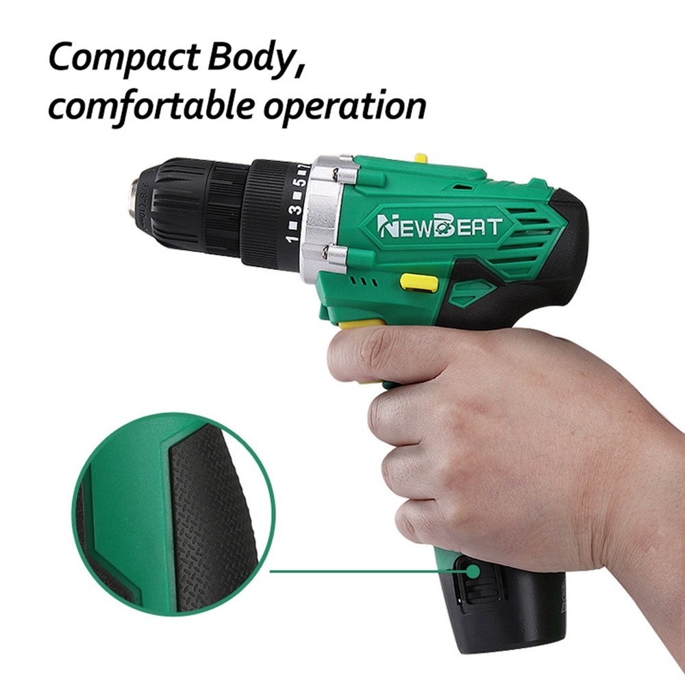 Multi-function 12V Electric Drill Screwdriver Kit Variable Speed w/ Flexible Sha