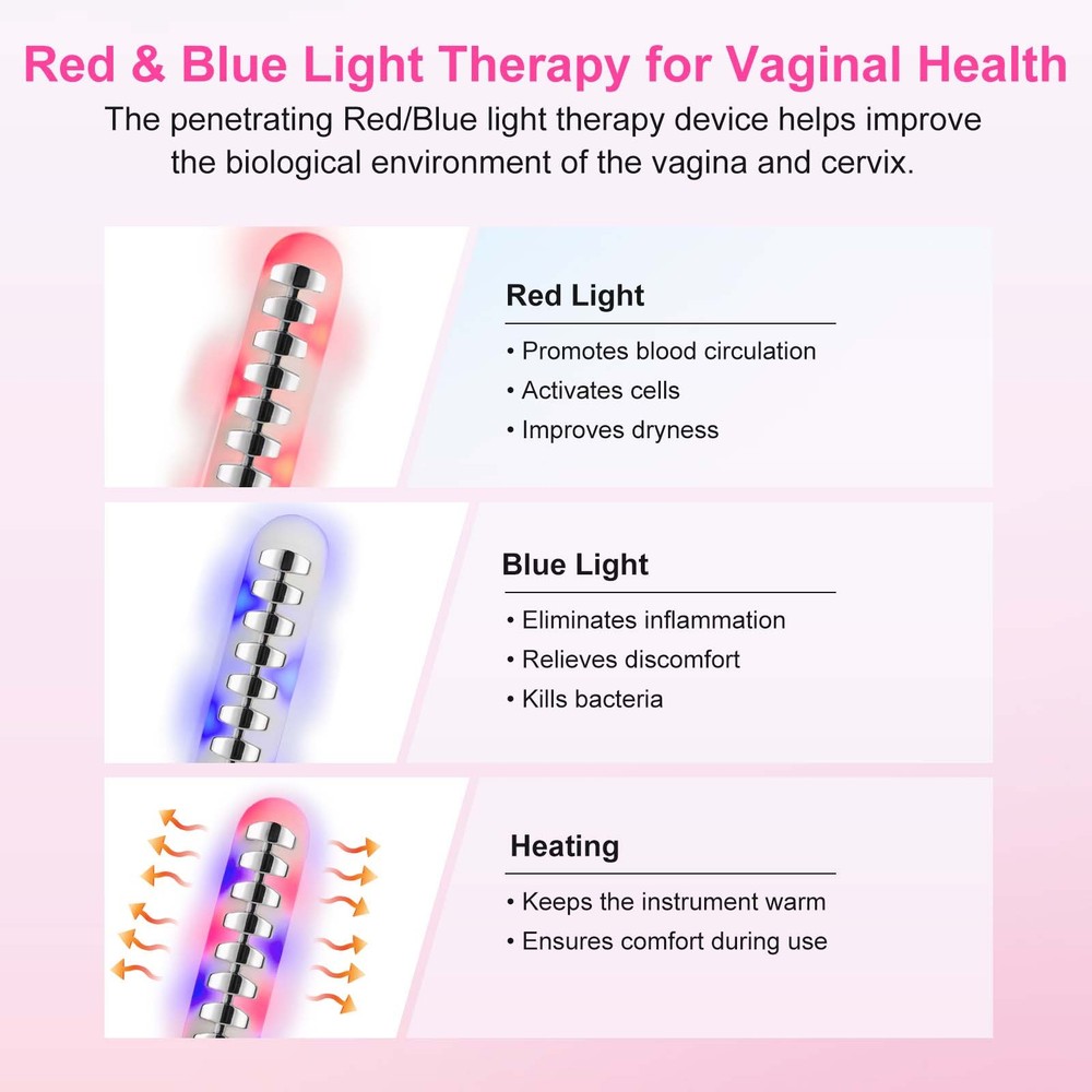 Automatic Kegel Training Device with Red Light for Vaginal Dryness Inflammation