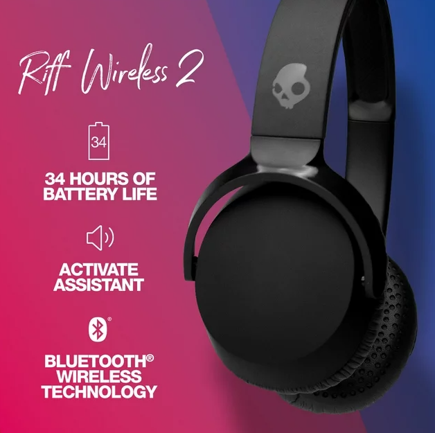 Skullcandy Riff Wireless XT 2 -- Black (CERTIFIED REFURBISHED)