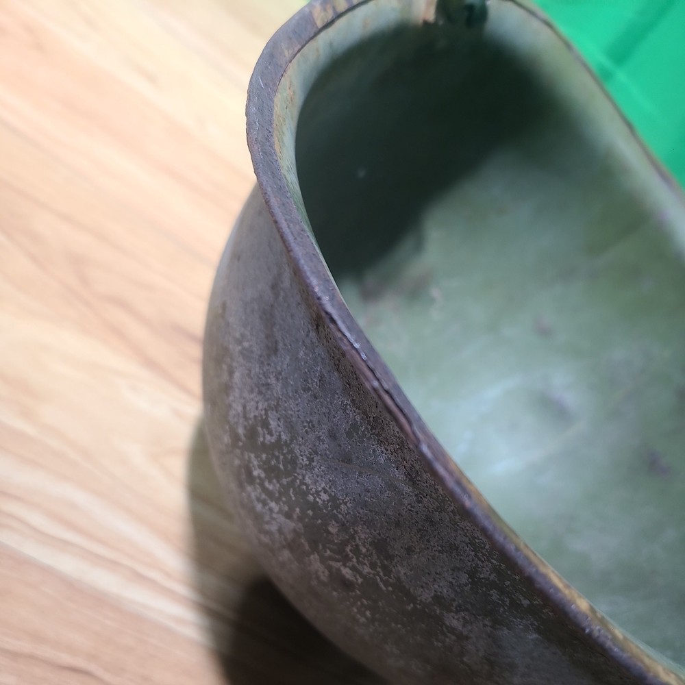 ORIGINAL WWII US ARMY M1 HELMET SHELL, FRONT SEAM