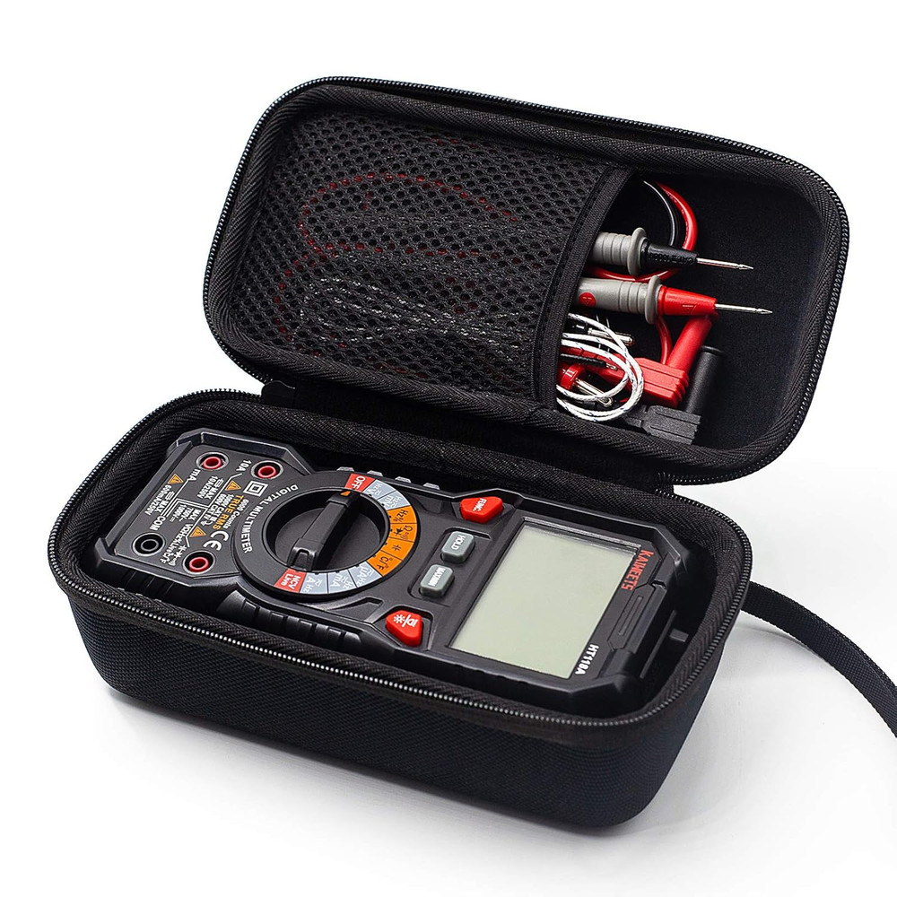 HT118A/HT118E Multimeter Case, Protective Hard Storage Bag, Replacement with Mes