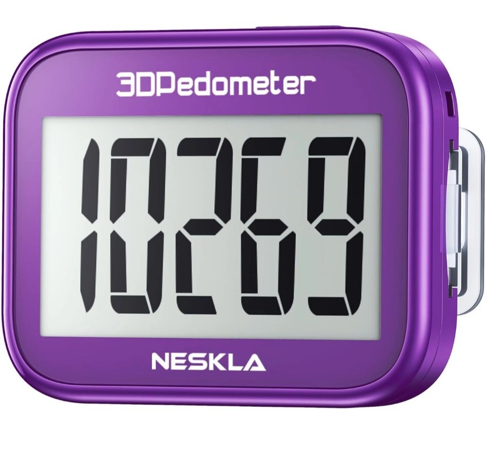 3D Pedometer for Walking, Simple Step Counter Large Digital Display,Step Tracker