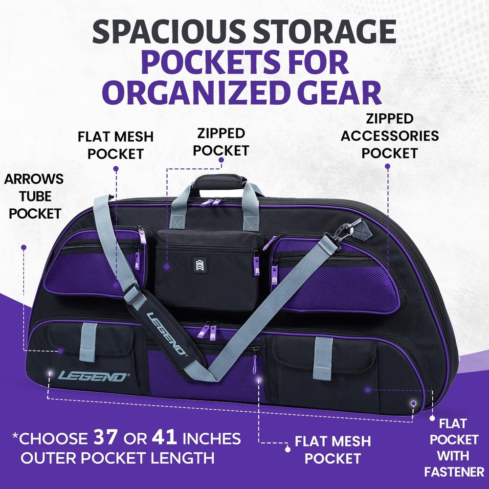 Apollo Soft Bow Case for Compound Bow - Compound Bow Case with Multiple Stora...