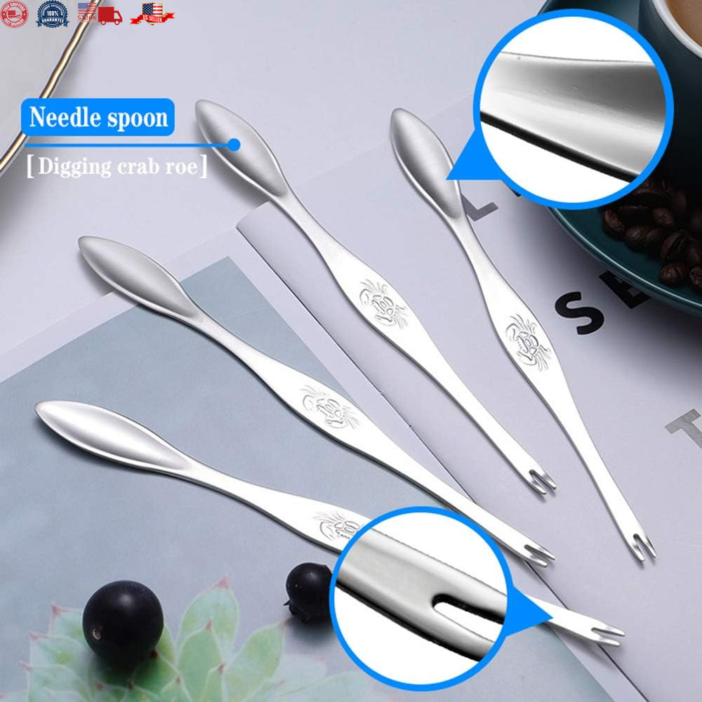 13 Pieces Crab Leg Crackers Set Includes Nut Crackers Lobster Shell Forks + Bag