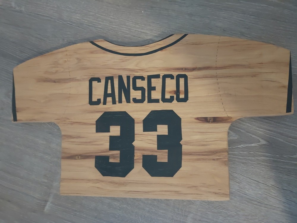 JOSE CANSECO #33 CUSTOM MADE WOOD CUTTING BOARD