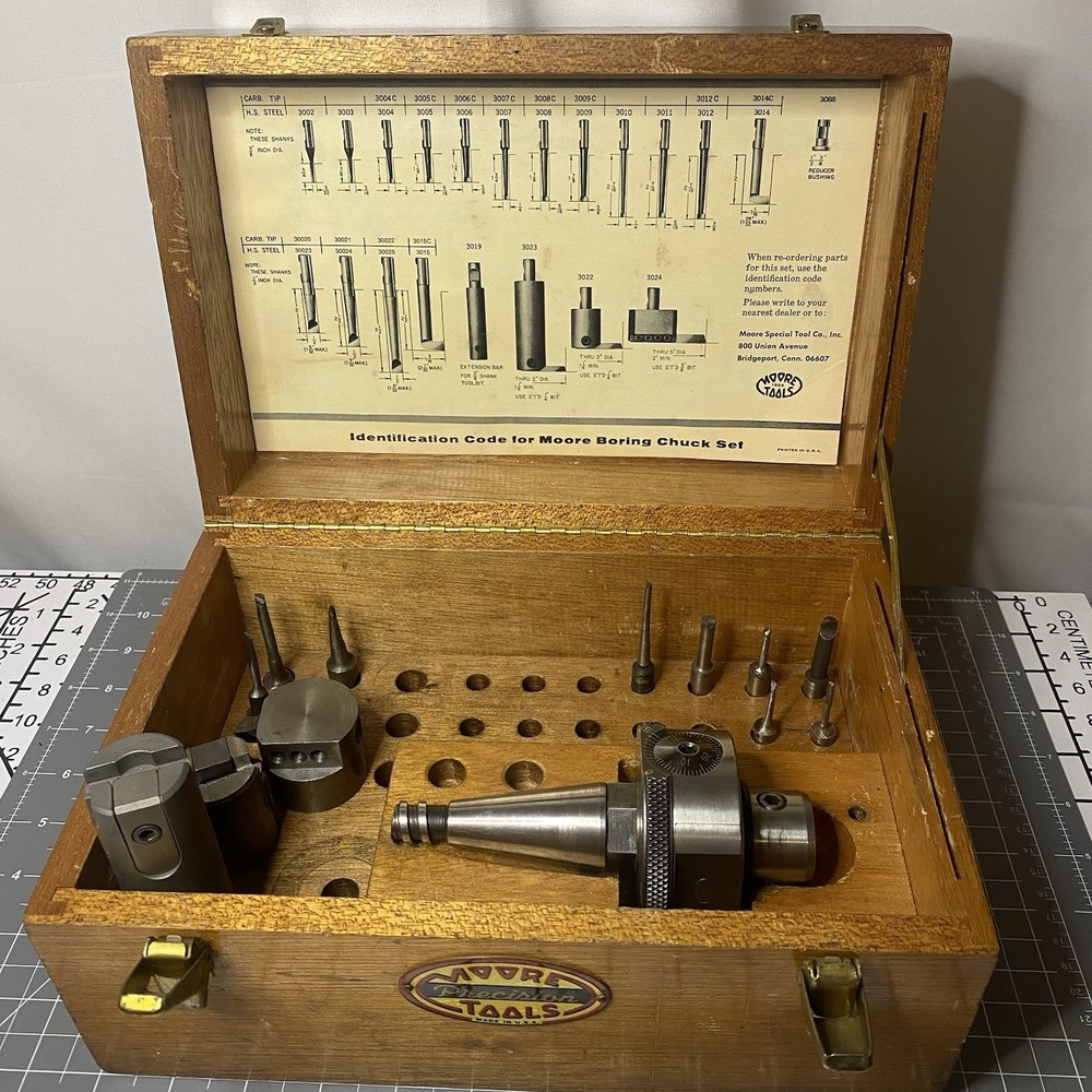 Moore Precision Jig Boring Head/Chuck Set w/ Case
