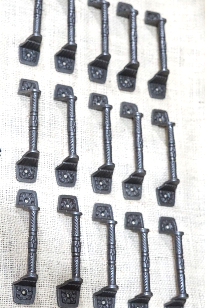 20 Cast Iron Handles Gate Pull Shed Door Handles Fancy Drawer Pulls Barn Iron