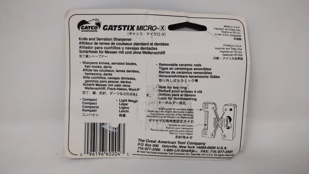 Gatco Sharpener Gatsix Micro Knife and Serration Sharpener New Red
