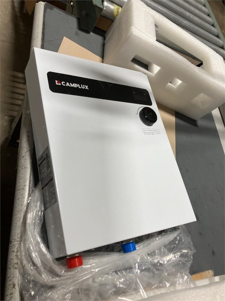 Camplux 18kW Tankless Water Heater 240V Whole House On Demand LED White