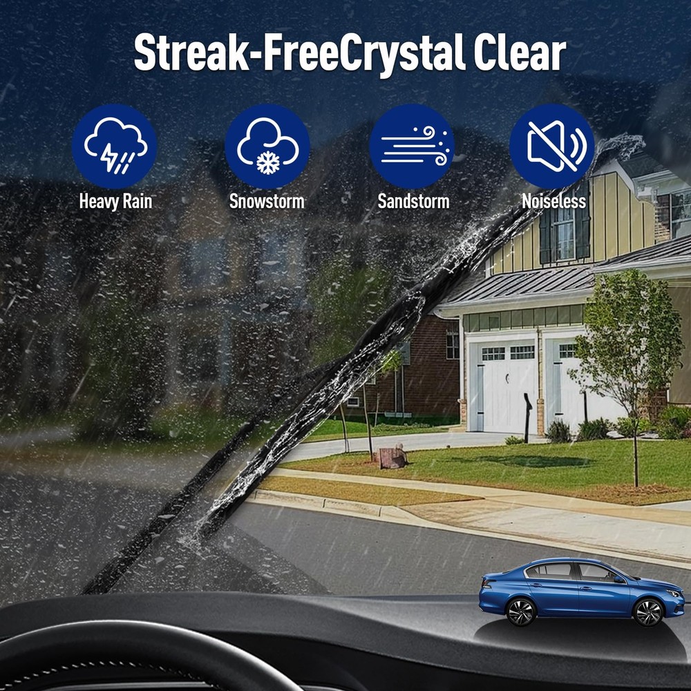 Front Windshield Wiper Blades Set for Benz EClass 20172023, All Weather