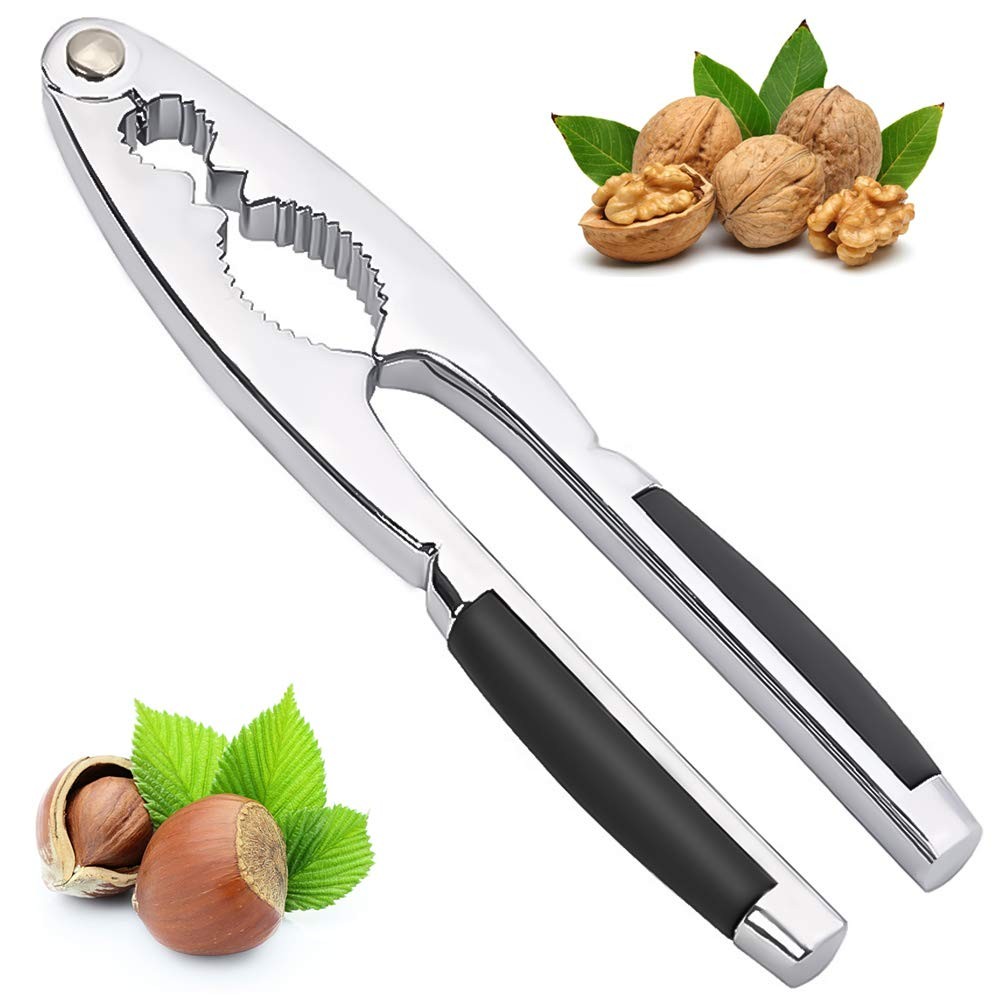 LEFJUBAW Nut Crackers Nutcracker for Walnuts, Tool Nuts, 17cm, Black