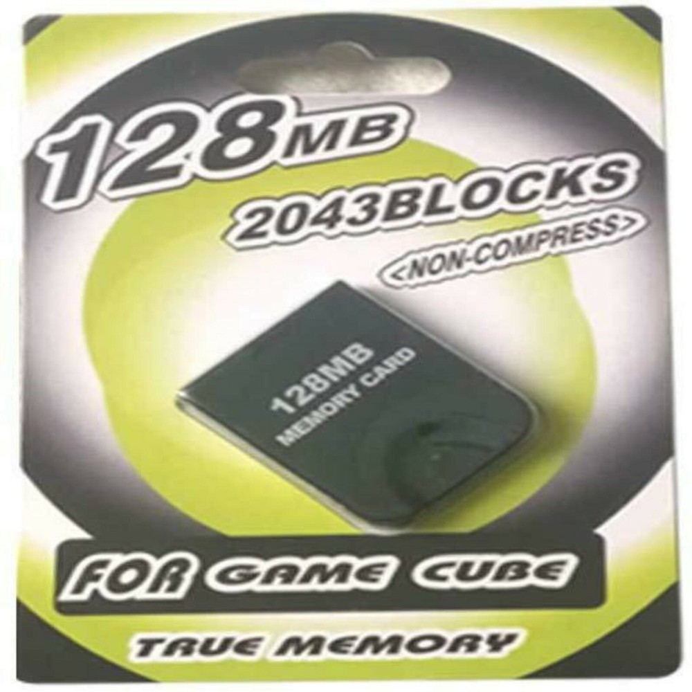 2 Black GameCube Controller with 2 cord Extension and 128mb Memory Card