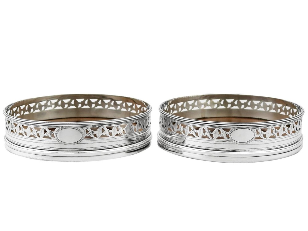 Georgian Sterling Silver Coasters 1795