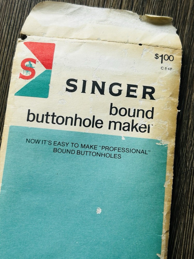 Singer Bound Buttonhole Maker C548 Packet Envelope Patterns Instructions USA