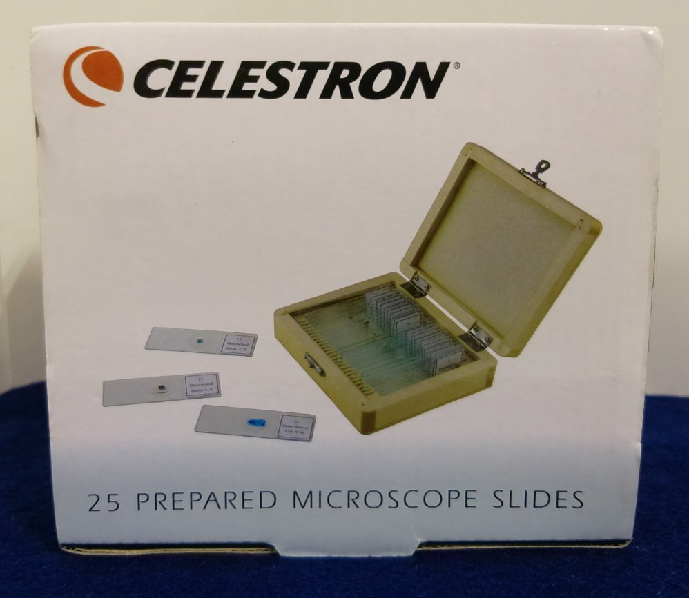 Celestron #44410 25 Prepared Microscope Slides Kit